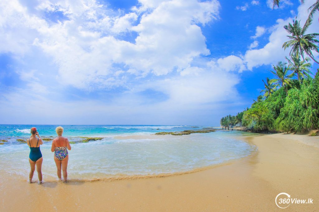 two ladies  at Thalpe Beach 