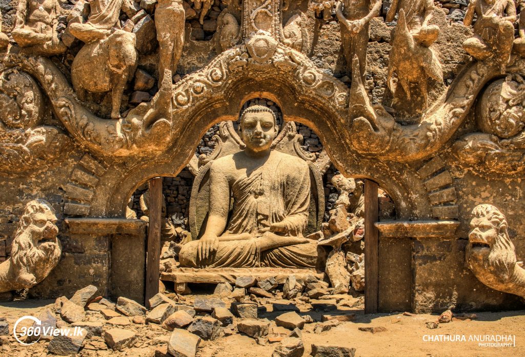 Buddha Statues Emerged in dry season Kotmale in 2016