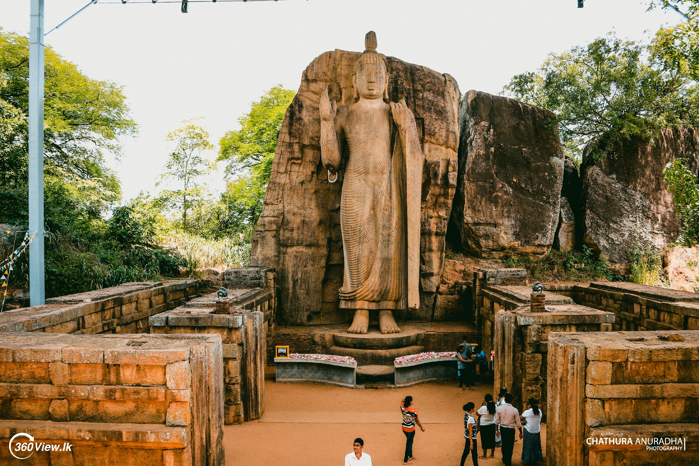 Landscape view Avukana Buddha statue